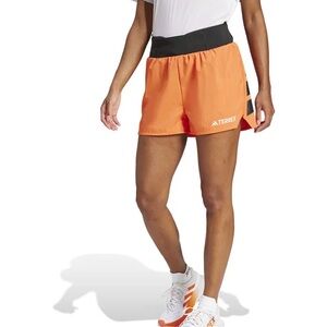 Adidas Terrex Trail Running Shorts Women’s Large 5" Orange Hiking Athletic NWT